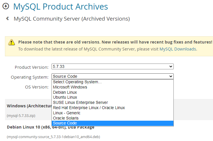 centos7.x源码安装mysql5.7系列
